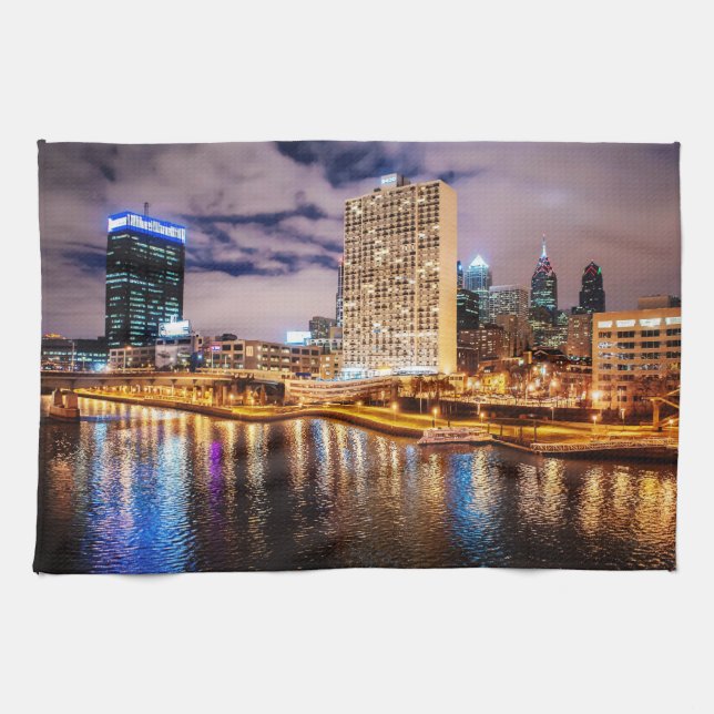 Philadelphia Skyline Kitchen Towel (Horizontal)