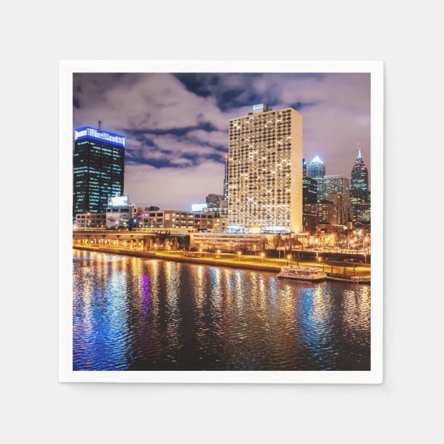 Philadelphia Skyline Napkin (Front)