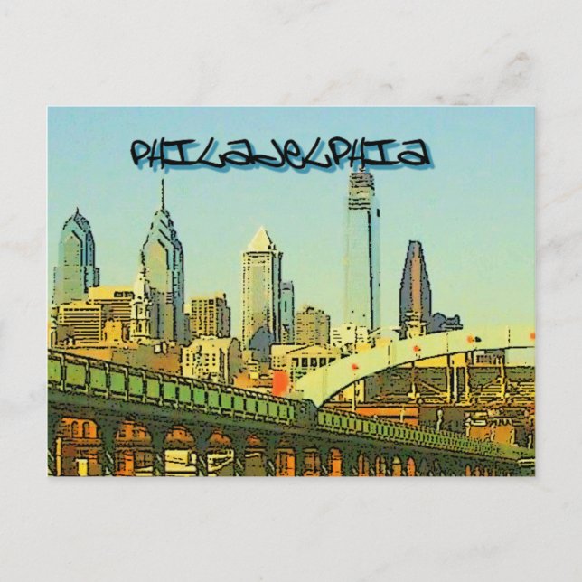 Philadelphia Skyline Postcard (Front)