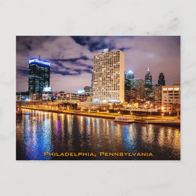 Philadelphia Skyline Postcard (Front)