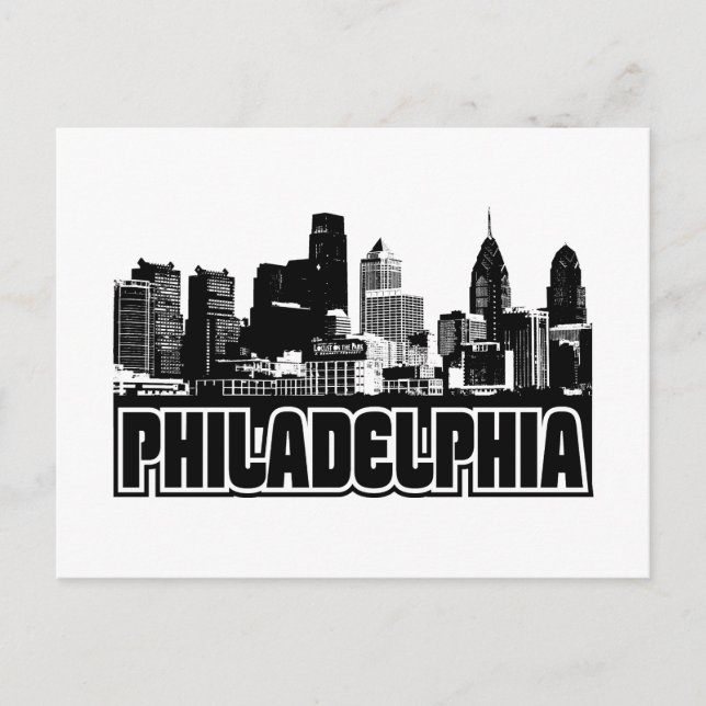 Philadelphia Skyline Postcard (Front)