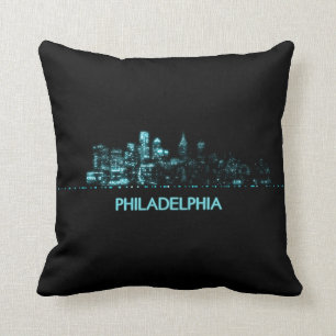 Philadelphia Skyline Throw Pillow
