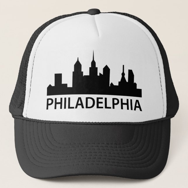 Philadelphia Skyline Trucker Hat (Front)