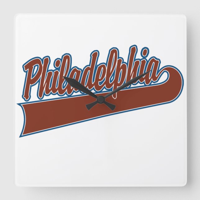 Philadelphia Square Wall Clock (Front)
