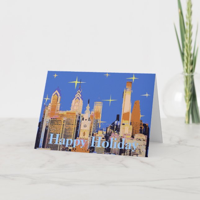 Philadelphia Starry Holiday Card (Front)