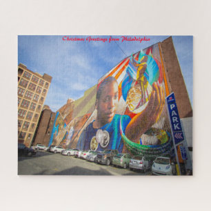 Philadelphia Street Scenes. Christmas Greetings Jigsaw Puzzle