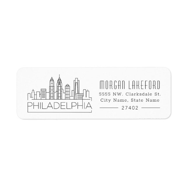 Philadelphia Stylized Skyline | (Front)