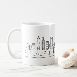 Philadelphia Stylized Skyline Coffee Mug