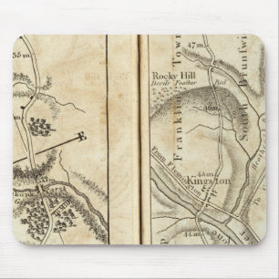 Philadelphia to New York Road Map 2 Mouse Pad