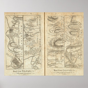 Philadelphia to Washington Road Map 2 Poster