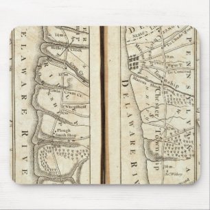 Philadelphia to Washington Road Map 4 Mouse Pad