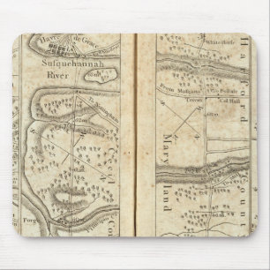 Philadelphia to Washington Road Map Mouse Pad