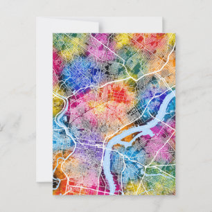 Philadelphia USA City Map Postcard