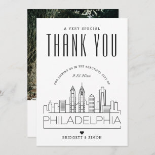 Philadelphia Wedding Thank You + Photo Card