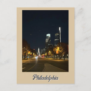 Philadelphie à la carte postale de nuit