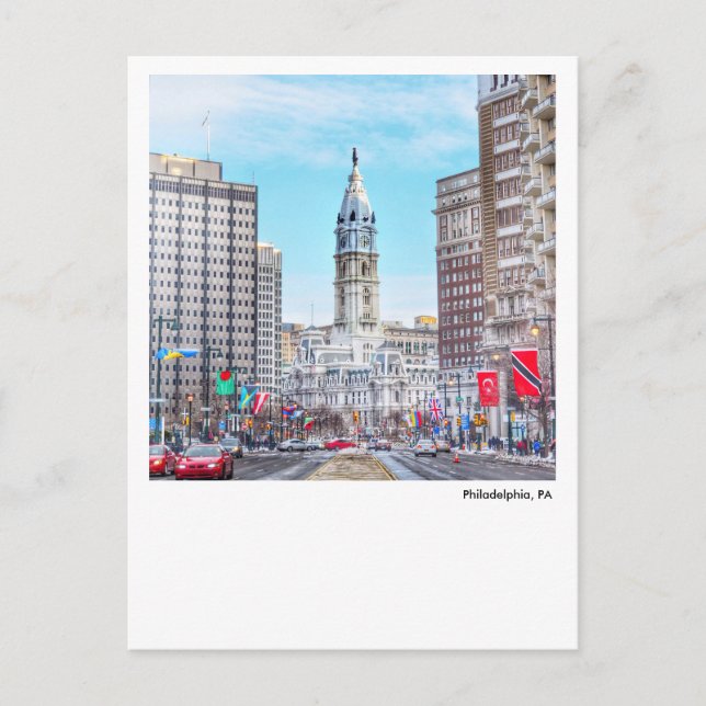Philadelphie Carte postale - Hôtel de ville (Devant)