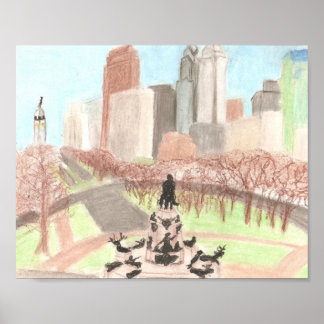 Philadelphie CItyscape Poster / Imprimer