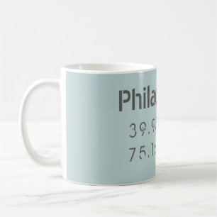 Philadelphie Longitude Latitude Mug