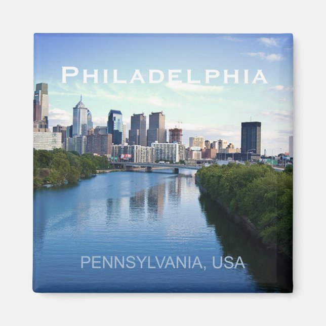 Philadelphie Pennsylvanie Photo Souvenir Magnet (Devant)