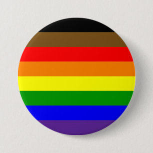 Philadephia Rainbow Pride Flag 3 Inch Round Button