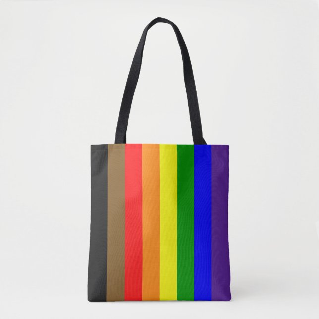 Philadephia Rainbow Pride Flag Tote Bag (Front)