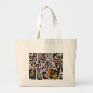 Philatelist 4 large tote bag