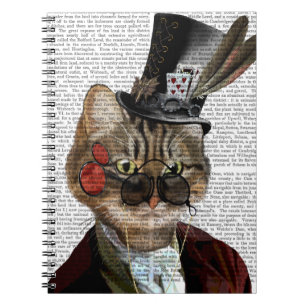 Phileas Feline Steampunk Cat & Top Hat 2 Notebook