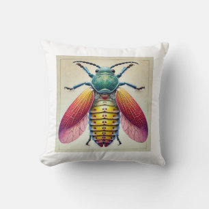 Philematium insect 010824IREF214 - Watercolor Throw Pillow