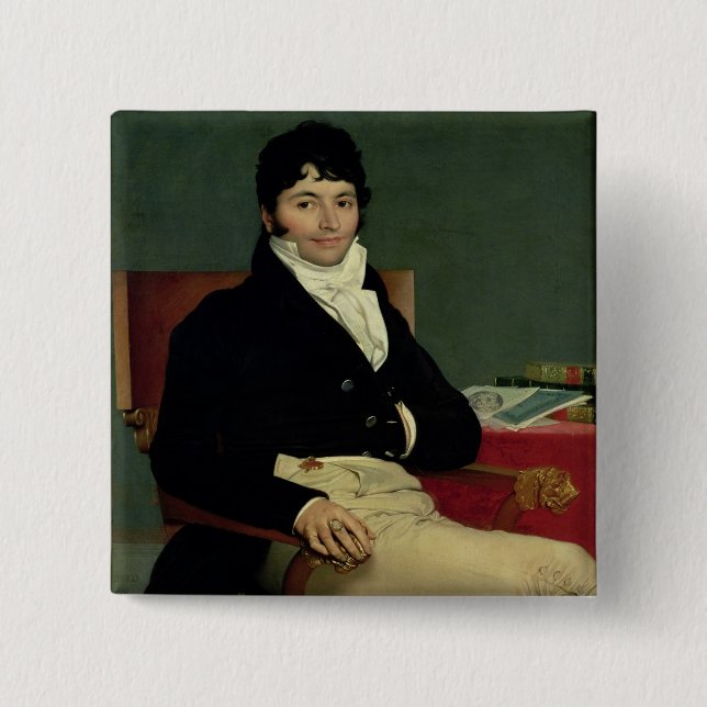 Philibert Riviere  1805 2 Inch Square Button (Front)