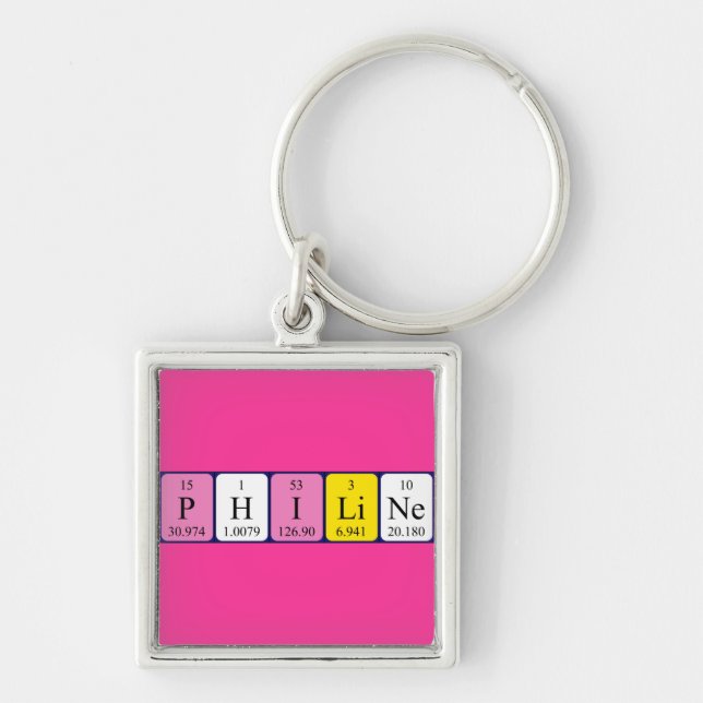 Philine periodic table name keyring (Front)