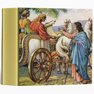 Philip and the man in a chariot gold foil texture binder