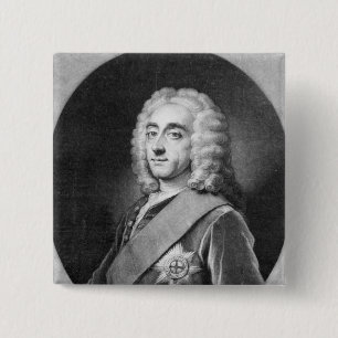 Philip Dormer Stanhope, engraved by John Simon 2 Inch Square Button