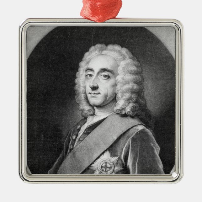 Philip Dormer Stanhope, engraved by John Simon Metal Ornament (Front)