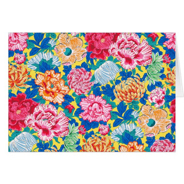 Philip Jacobs Fabric Snow Leopard Designs Card (Front Horizontal)