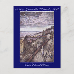 Philip Larkin On Motherby Hill Art Postcard