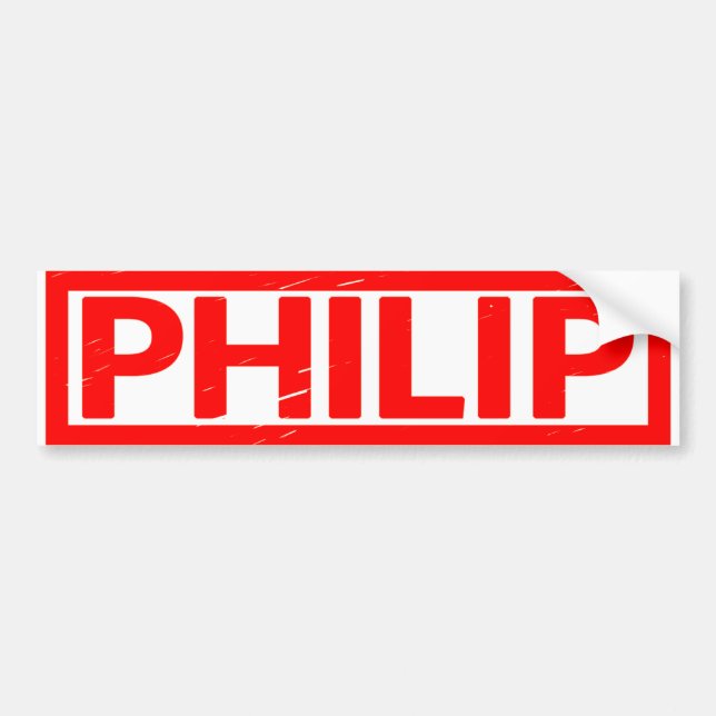 Philip Stamp Bumper Sticker (Front)