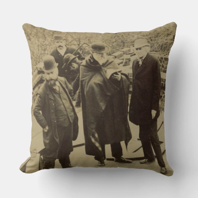 Philip Webb (1831-1915) During the Construction of Throw Pillow (Front)