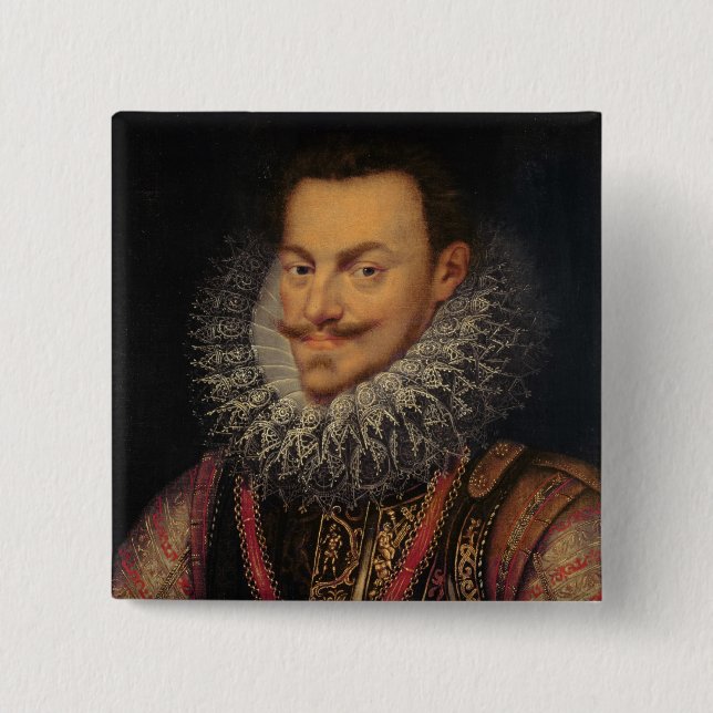 Philip William  Prince of Orange 2 Inch Square Button (Front)