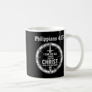 Philipans 4_13 Christian Bible Verse Faith Scriptu Coffee Mug