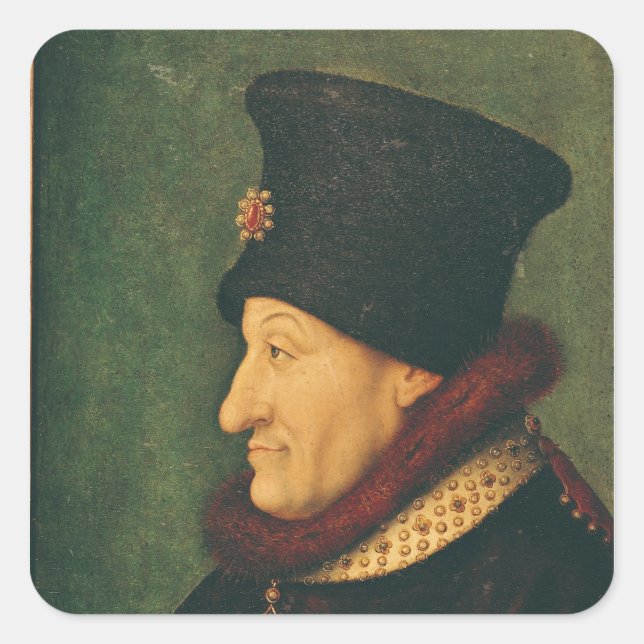 Philippe of France  Duke of Burgundy Square Sticker (Front)