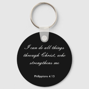 Philippians4:13,I can do all things through Christ Keychain
