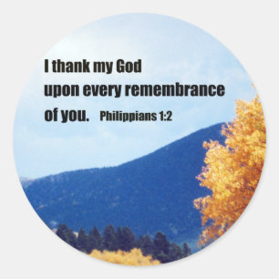Philippians 1:2 classic round sticker