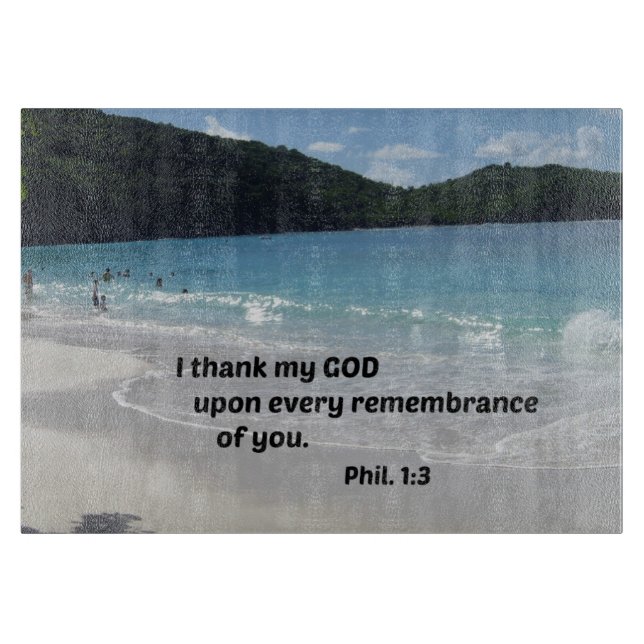 Philippians 1:3 I thank my God upon every Cutting Board (Front)