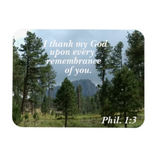 Philippians 1:3 I thank my God upon every  Magnet