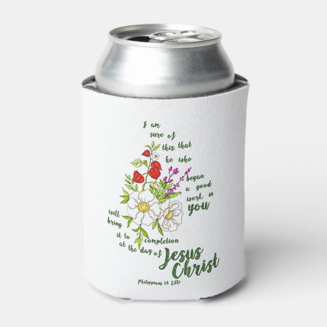 Philippians 1:6 can cooler (Can Front)