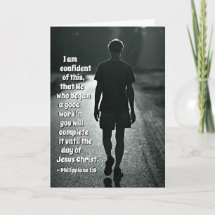 Philippians 1:6 He who has begun a good work Bible Card