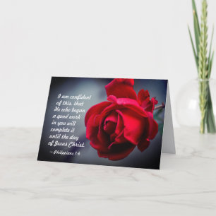 Philippians 1:6 I am confident of this Bible Verse Card