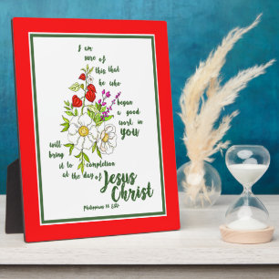 Philippians 1:6 plaque