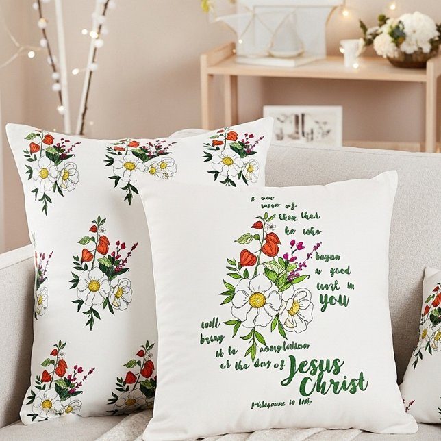 Philippians 1:6 throw pillow (Creator Uploaded)