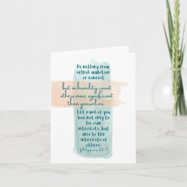 Philippians 2:3–4 card (Front)